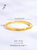 Loja de ouro mesmo estilo pulseira de anel duplo ouro fosco pulseira de anel duplo cruz boca fixa pulseira geométrica simples moda presente para namorada