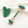 Masajeador de Jade de Doble Cabeza Rodillo Facial de Jade Masajeador Rodillo de Cristal Rosa Masajeador de Salón de Belleza Personalización