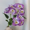 Pensamiento Tricolor Artificial y Orquídea Mariposa Flores Falsas para Decoración de Paisajes, Adornos de Amazon, Accesorios y Arreglos de Escenas con Flores Artificiales