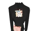 Otoño/Invierno 2026 Camiseta Térmica de Felpa para Niñas, Cuello Semi Alto, Manga Larga, Capa Base, Ropa Interior Cálida con Volantes Estilosa para Niños