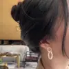 Pendientes de Aro Metálicos con Perlas de Agua Dulce Estilo Barroco de Moda, Pendientes de Estilo Simple Vintage, Combinados con Pequeños Accesorios de Oreja de Perla