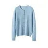 Nuevo Cárdigan de Cachemira para Otoño e Invierno, Suéter Grueso de Punto Trenzado para Mujer, Cuello Redondo, Holgado, Versátil, Ropa de Abrigo para Mujer