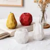 Resina Epoxi 3D Fruta Rombo Cortado Pera y Manzana Vela Aromática Adorno Molde de Silicona Venta al por Mayor