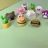 Fabricante Personalizado PVC Borracha Macia Estojo para Lápis Criativo 3D Estéreo Acessórios de Papelaria Decoração de Tampa de Caneta de Desenho Animado Fofo