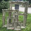 Moldura de Foto Estilo Europeu Retrô Moldura de Adereço para Cena de Casamento Moldura de Decoração de Casamento de Plástico Moldura para Foto de Vestido de Noiva Ornamento