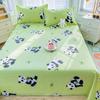 Sábanas de Algodón Puro de Una Pieza para Cama Individual para Dormitorio de Estudiantes Individual 1.2m Doble 1.8 Panda Lindo de Dibujos Animados Sábanas Dormitorio Infantil