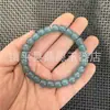 Alternativa Asequible a las Pulseras Costosas de Jadeíta Azul Agua para Hombres y Mujeres, Abalorios Estilo Vintage, Pulseras y Collares de Jade Cortados Rectos Color Azul Lago Verde Aceite