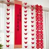 Conjunto de decoração para quarto de casamento, decoração de cortina para sala de estar, serpentinas longas com o caractere "feliz", borboletas, decorações de casamento para o noivo, guirlandas de casamento para o quarto da noiva
