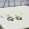 Pendientes de Lazo de Diamante Zirconia Tricolor Azul, Rosa y Amarillo, Anillos Hélice para Hueso del Oído, Pendientes Rosas Personalizados para Mujeres