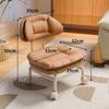 Taburete Pequeño Giratorio con Ruedas, Taburete Bajo para Niños, Taburete Doméstico para Cambiarse los Zapatos, Taburete Móvil para Sofá, Silla con Soporte Lumbar y Respaldo