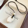Collar de corazón de cuentas acrílicas de colores transfronterizo de Amazon, cadena para la clavícula de tendencia de moda europea y americana, joyería de estilo festivo