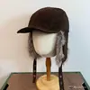 Sombrero Lei Feng Retro de Gamuza Estilo Japonés Otoño e Invierno Unisex de Felpa Cortavientos Cálido con Orejeras de Aviador