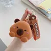 Bolsa de monedas popular de Capibara Llavero Cabeza de silicona Bolsa de almacenamiento para auriculares Bolso colgante Accesorios Regalos pequeños Al por mayor