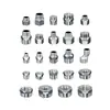 Buje Reductor Engrosado de Acero Inoxidable Conector Recto Doble Rosca Hembra Reductora Rosca Macho/Hembra Diferente Conector de Rosca Macho Accesorios para Tuberías de Agua Fontanería