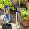 Juego de 3 piezas cristal atrapasol prisma colgante para decoración de ventana AB arcoíris creador colgante de jardín