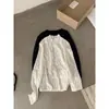IMISS Ropa de Mujer Otoño/Invierno Estilo Coreano Estilo Suave Floral Cepillado Adelgazante Cuello Alto Manga Larga Capa Base Superior Mujer S2382