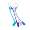 Cadena anticaída para chupete cadena de resorte extensible cadena de mordida de goma clip para tetina cadena anticaída retráctil