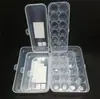 Caja de almacenamiento de huevos transparente con múltiples compartimentos y tapa abatible, caja para huevos de refrigerador de cocina, estante para huevos, bandeja para huevos, compartimento para huevos RS-800107
