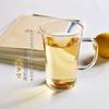Té de Flores, Té Verde, Vaso para Jugo, Vaso de Vidrio Transparente Incoloro con Asa, Taza para Té Verde, Taza Transparente para Preparar Té, Alto Borosilicato, Uso Doméstico