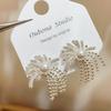 Pendientes Exagerados Exquisitos Elegantes y de Alta Gama Incrustados con Circonita Perla Fuegos Artificiales Moda Versátil Pendientes de Nicho para Mujer