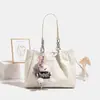 Bolsa Feminina Casual Versátil de Cor Sólida com Compartimento Grande 2026 Nova Moda Bolsa de Ombro Único Bolsa Tote Versátil para o Dia a Dia