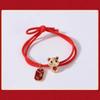 Accesorios para el Cabello de Año Nuevo Cuerda para el Cabello Este Año de Vida es Tigre del Zodiaco Aleación Tendón de Goma Cuerda para la Cabeza Pulsera Lazo para el Cabello de Doble Propósito Tocado Anillo para el Cabello
