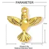 Colgante de Acero Inoxidable Vintage Oso del Amor Paloma Abeja Femenina Caracol Estrella Luna Titanio Acero Joyería Colgante de Collar