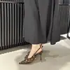 Zapatos Elegantes de Tacón Alto con Punta y Lazo para Mujer, Nuevo Estilo Primavera/Verano 2025, Adecuados para Fiestas Nocturnas y el Trabajo, Zapatos de Salón Negros Poco Profundos de Tacón de Aguja