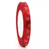Cinta de decoración de embalaje navideño Jinhui en stock, cinta de satén verde/rojo de 1 cm con estampado de copo de nieve, cinta para regalo de Navidad