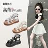 Tallas 26-37 Sandalias para Niñas Verano 2026 Nuevo Estilo Zapatos para Niñas Populares Zapatos Romanos Zapatos de Verano para Niños