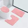 Alfombrilla de baño transfronteriza Juego de tres piezas para inodoro Alfombra de baño Antideslizante Felpudo para puerta Cocina Puerta Alfombrilla absorbente para pies Alfombra