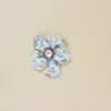 Accesorios de Flores Hechos a Mano de Tela DIY con Adornos de Perlas, Decoraciones Florales de Cinco Pétalos, Accesorios para Ropa, Productos Semi-Terminados Rellenos de Algodón