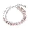 Pulseira de Corrente com Pérolas e Contas Multicamadas para Mulheres, Única e Bonita, Exquisita e Elegante, com um Toque de Luxo Leve e de Alto Padrão