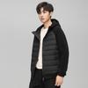 Chamarra de Plumas para Hombre Ligera con Capucha 2024 Invierno Nuevo Tejido de Punto Costuras para Pareja Versátil Trendy Casual Chaqueta Ropa de Hombre