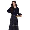 Diseño Francés de Nicho Top Azul Marino para Mujer Otoño 2025 Nuevo Vestido de Tirantes a Cuadros Azules Traje de Moda