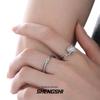 Anillo de estilo coreano de nicho irregular de piedra ópalo lava abierto ajustable viento frío no se decolora lujo ligero alta calidad para mujer