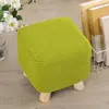 Funda elástica de cobertura total para taburete redondo pequeño, funda para taburete pequeño, funda para taburete para cambiarse los zapatos, funda para cojín de asiento, funda para taburete cuadrado pequeño