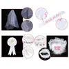 Set de Velos con Tirantes, Anillos para Piernas y Insignias para Despedida de Soltera, Insignia de Novia, Novia por Ser, Velos con Tirantes