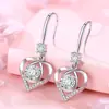 Novos brincos de amor transfronteiriços para mulheres, temperamento, comprimento médio, coração, brincos dos sonhos, brincos, brincos, fábrica de joias, atacado