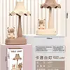 Lámpara de mesa mini de dibujos animados para escritorio, luz nocturna ambiental, escritorio, linda luz nocturna decorativa, hongo de cumpleaños, lámpara de mesa pequeña