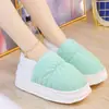 Pantuflas de algodón impermeables para mujer, otoño e invierno, para interiores, hogar, pareja, lindas, antideslizantes, de felpa, algodón de confinamiento, los hombres pueden usarlas afuera