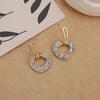 Pendientes cuadrados de diamantes de imitación sencillos de Dongdaemun, Corea del Sur, elegantes, con personalidad, 2020, nuevos pendientes de moda.
