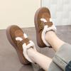 Zapatos Birkenstock de Suela Gruesa con Forro de Felpa para Mujer 2025 Invierno Nuevas Botas de Nieve Mocasines Cálidos Casuales Zapatos de Algodón para Uso en Exteriores Zapatos Peludos