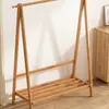 Perchero de Pie para Uso Doméstico, Perchero de Madera para Dormitorio, Colgador de Ropa de Pie Simple para Interiores