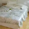 Colcha de Verão Romântica com 60 Fios de Tencel Lenzing, Estampa Floral de Alto Padrão, Sedosa e Fresca para Ar Condicionado