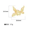 Moda Transfronteiriça Liga de Cobre Micro Diamante Zircônia Colorida Borboleta Pingente Acessórios DIY Acessórios de Colar Atacado