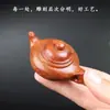 Alça de Chaleira de Sândalo Vênus Peça de Alça de Chaleira Ornamento de Mesa Chaleira Portátil Madeira Maciça Sem Pintura Fabricante Atacado