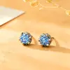 Colar Exquisito Pequeno Zircônia Azul Japonês Coreano High-End Fashionável Temperamento Simples Versátil Corrente para Clavícula para o Dia a Dia Atacado