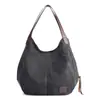 Bolso de Lona para Mujer con Múltiples Compartimentos Bolso de Mano de Estilo Coreano de Moda Bolso de Hombro Moderno Bolso Grande Simple Literario Venta al por Mayor