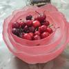Estilo japonés flor de loto rosa neblina vidrio ensaladera de frutas juego tazón de postre hogar sala de estar tazón de frutas de vidrio plato venta al por mayor